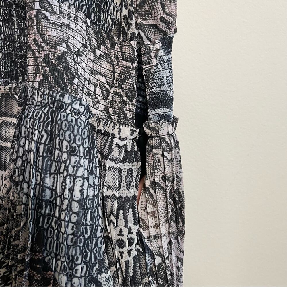 NEW Ramy Brook Monae Python Printed Mini Halter Dress L - Picture 6 of 12